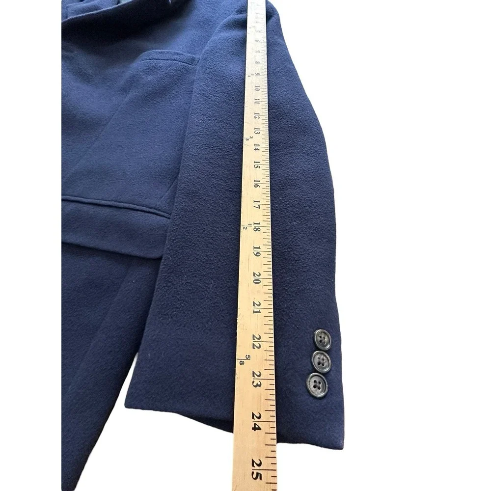 J. Crew Men's Vintage 44R Blue Wool‎ Cashmere Blend Single Breasted Blazer #RR-6